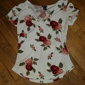 White floral shirt